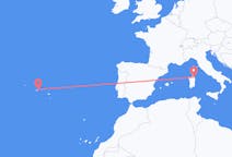 Flights from São Jorge Island, Portugal to Olbia, Italy