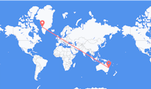 澳大利亚出发地 昆士蘭飞往澳大利亚目的地 伊卢利萨特的航班