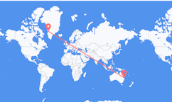 Flyreiser fra Brisbane, til Ilulissat