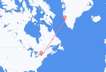 来自美国伊萨卡目的地 格陵兰努克的航班