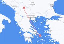 Vluchten van Skopje naar Syros