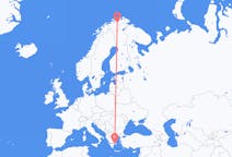 Flights from Lakselv, Norway to Athens, Greece