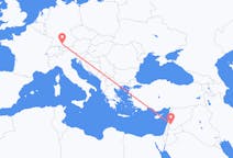 Flyrejser fra Damaskus, Syrien til Memmingen, Tyskland