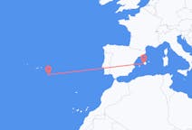 Flyreiser fra Santa Maria, Portugal til Palma de Mallorca, Spania