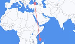 Flyreiser fra Mamoudzou, Frankrike til Sivas, Tyrkia
