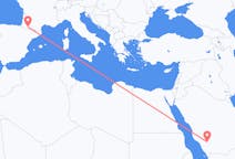 出发地 沙特阿拉伯碧沙目的地 法国卢尔德的航班