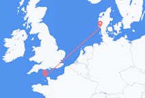 Voos de Alderney, Guernsey para Esbjerg, Dinamarca
