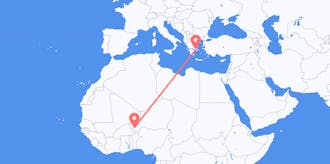 Flyrejser fra Niger til Grækenland