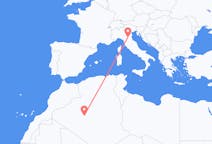 Flyrejser fra Adrar, Algeriet til Bologna, Italien