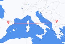 Flyreiser fra Lleida, Spania til Skopje, Nord-Makedonia