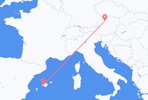 Flights from Palma de Mallorca, Spain to Linz, Austria