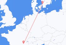 Flights from Angelholm to Lyon