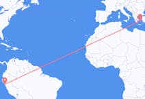 Flyreiser fra Trujillo, Peru til Mykonos, Hellas