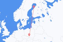 Flyreiser fra Katowice, Polen til Karleby, Finland