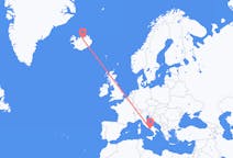 Flyreiser fra Napoli, Italia til Akureyri, Island