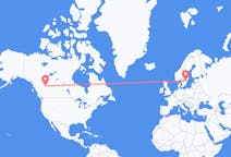 Flyrejser fra Dawson Creek, Canada til Linköping, Sverige