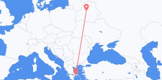 Flyg från Vitryssland till Grekland