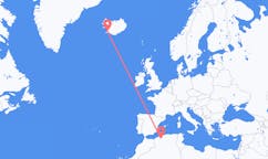 出发地 阿尔及利亚提亚雷特目的地 冰岛雷克雅维克的航班