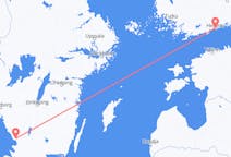 Vluchten van Helsinki naar Halmstad