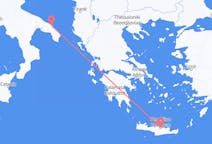 Flyreiser fra Iraklio, Hellas til Brindisi, Italia