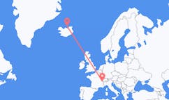 Vols de Grimsey, Islande pour Genève, Suisse