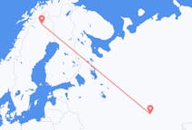 Vols depuis la ville de Nijnekamsk vers la ville de Kiruna