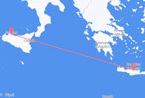 Flyreiser fra Iraklio, Hellas til Palermo, Italia
