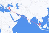 Flyrejser fra Malacca City, Malaysia til Gazipaşa, Tyrkiet