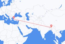 Flyreiser fra Guwahati, India til Izmir, Tyrkia