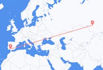 Flyreiser fra Novosibirsk, Russland til Sevilla, Spania
