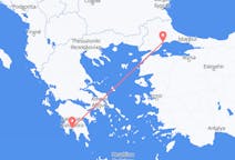 Vluchten van Kalamáta naar Tekirdağ