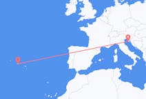Flights from Pula, Croatia to Pico Island, Portugal
