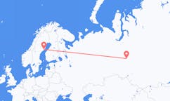 Fly fra Nizjnevartovsk til Umeå
