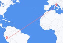 Flyreiser fra Jauja, Peru til Roma, Italia