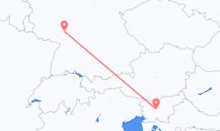 Flyreiser fra Mannheim, Tyskland til Ljubljana, Slovenia