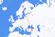 Flights from Arvidsjaur, Sweden to Gaziantep, Turkey