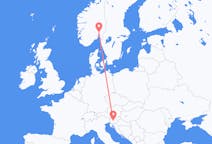 Flights from Ljubljana, Slovenia to Oslo, Norway