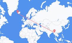 Flyreiser fra Mandalay, Myanmar (Burma) til Reykjavik, Island