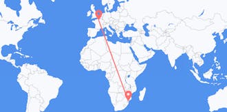 Flyreiser fra Mosambik til Frankrike