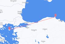 トルコのシノプから、ギリシャのリムノス島までのフライト