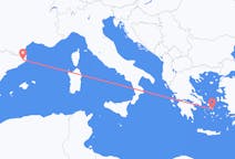 出发地 希腊出发地 米科诺斯目的地 西班牙赫罗纳的航班