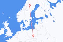 Flyreiser fra Vilhelmina, Sverige til Kraków, Polen