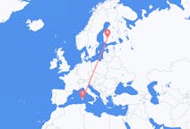 Flyreiser fra Tammerfors, Finland til Cagliari, Italia