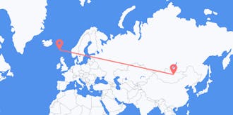 Flights from Mongolia to Faroe Islands
