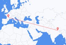出发地 尼泊尔加德滿都目的地 法国布里夫拉盖亚尔德的航班
