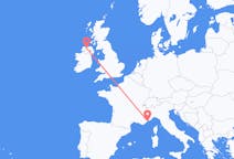Flights from Derry, Northern Ireland to Nice, France