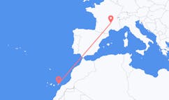 Fly fra Le Puy-en-Velay til Fuerteventura