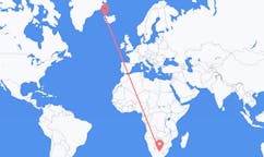 Flights from Kimberley, Northern Cape, South Africa to Ísafjörður, Iceland