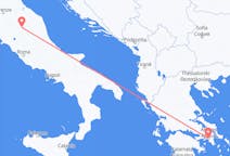 从雅典飞往佩鲁贾的航班