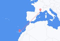 Vols de Las Palmas, Grande Canarie, Espagne pour Montpellier, France